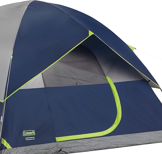 Coleman Sundome 4-Person Tent with Rainfly, Weatherproof Tent Sets Up in 10 Mins