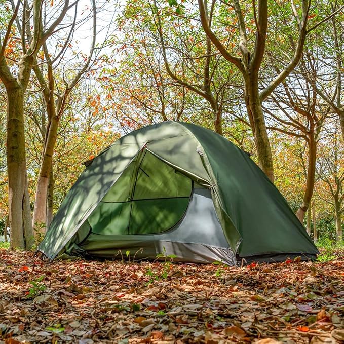 MC TOMOUNT Backpacking Tent 1-2 Person Waterproof Lightweight Double Layer Free-Standing Aluminum Pole for Outdoor Camping Hiking 4 Season