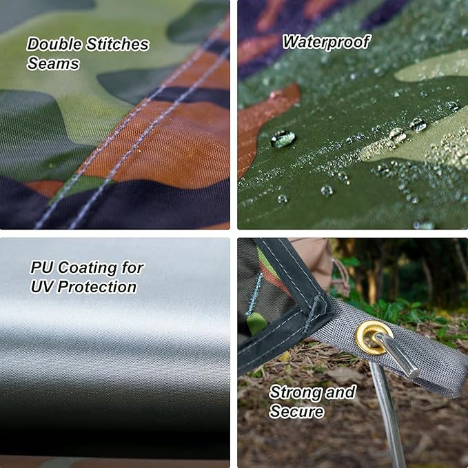 Unigear Hammock Rain Fly Waterproof Tent Tarp, UV Protection and PU 3000mm Waterproof, Lightweight for Camping, Backpacking and Outdoor Adventure