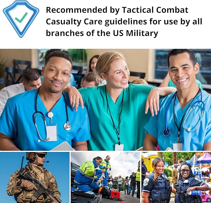 First Aid Advanced Quick Clotting Combat Gauze - Flexible Hemostatic - Stop The Bleed kit Faster Wound Packing Gauze with Quick Clotting Medical - Survival Kit Supplies - 3" x 12.5'