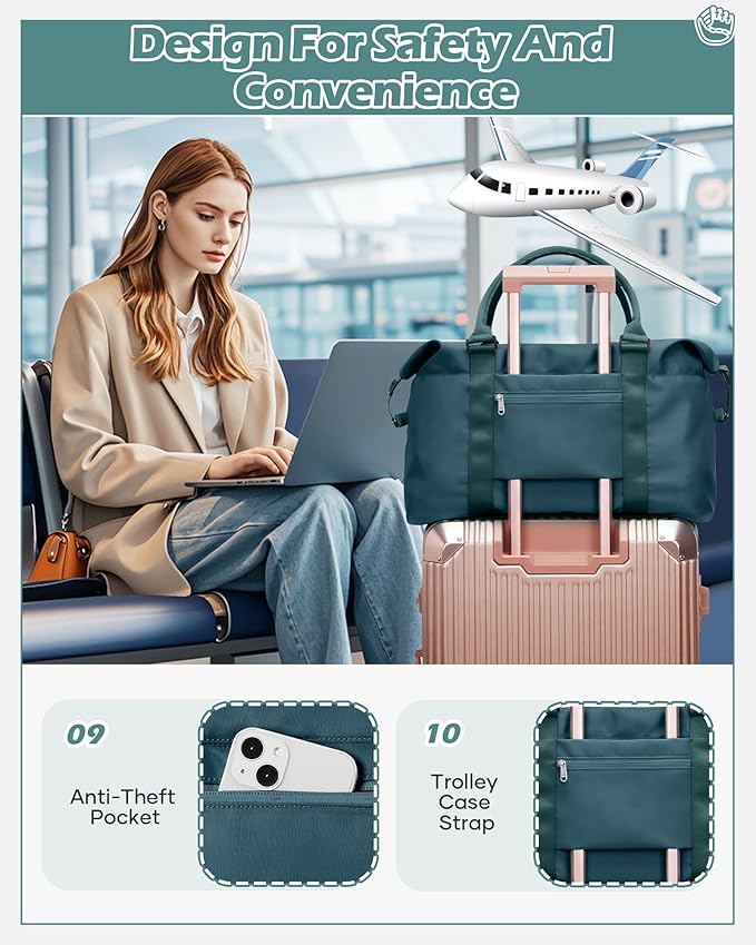 Gym Bag Womens,Travel Duffel Carry on Bag Sport Tote Bag Weekend Overnight Bag