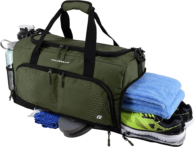 Ultimate Gym Bag 2.0: The Durable Crowdsource Designed Duffel Bag with 10 Optimal Compartments Including Water Resistant Pouch