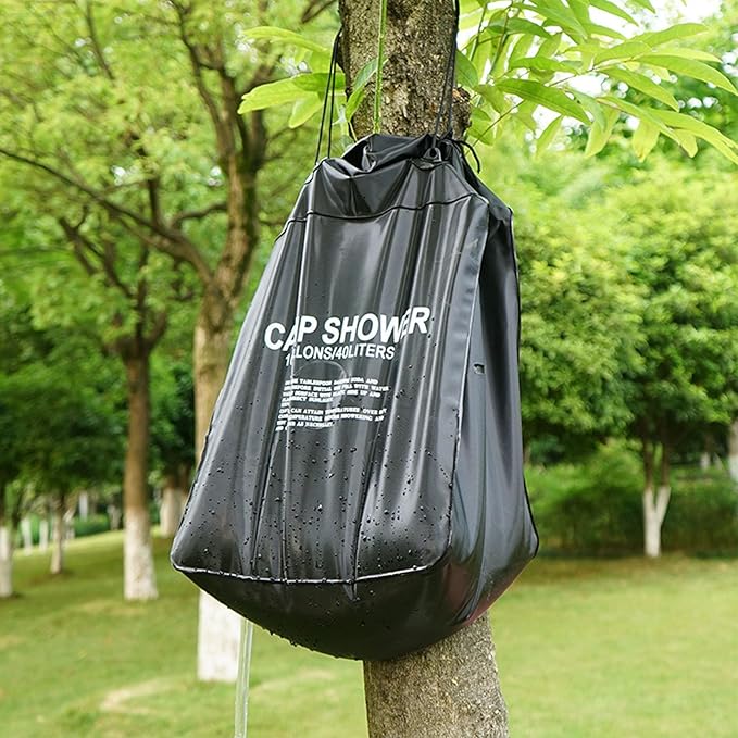 10 gallon/40L Portable Solar Shower Bag, Solar Heating Camping Shower Bag with Removable Hose, for Camping Gear, Surfing, Beach, Swimming, Outdoor Travel, Hiking, Genericozv8k1wgp9