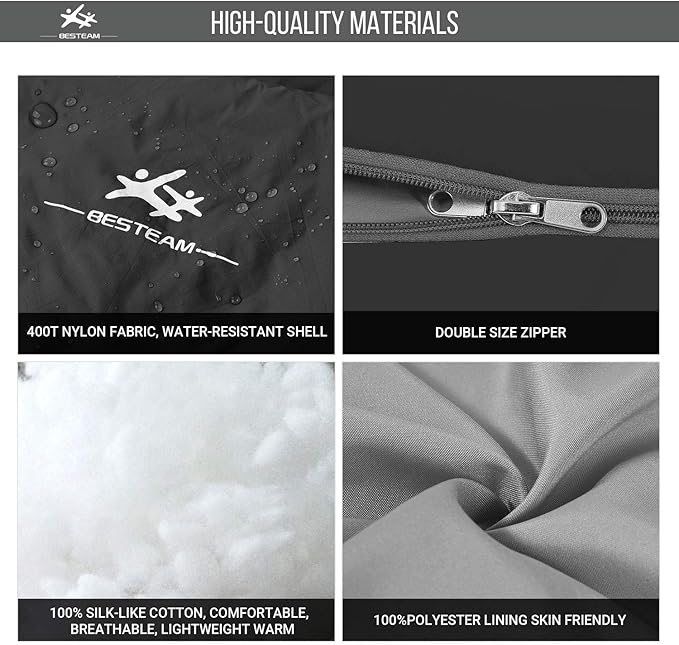 Warm Weather Sleeping Bag - Portable Waterproof Compact Lightweight, Packable for Kids, Teens Adults Camping Backpacking Hiking, Spring Summer Fall