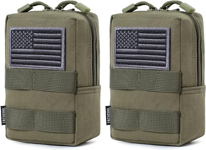 2 Pack Molle Pouches - Tactical Compact Water-Resistant EDC Pouch