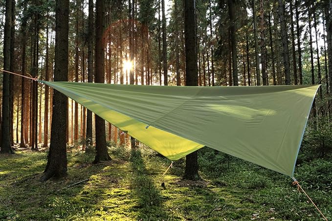 Unigear Hammock Rain Fly Waterproof Tent Tarp, UV Protection and PU 3000mm Waterproof, Lightweight for Camping, Backpacking and Outdoor Adventure