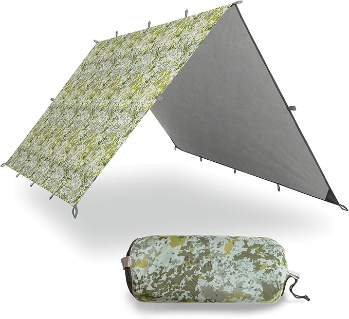 AquaQuest Defender Camping Tarp - Heavy Duty Tent Shelter or Rain Fly - Waterproof Camping Essentials for Hiking, Bushcraft & Hammock