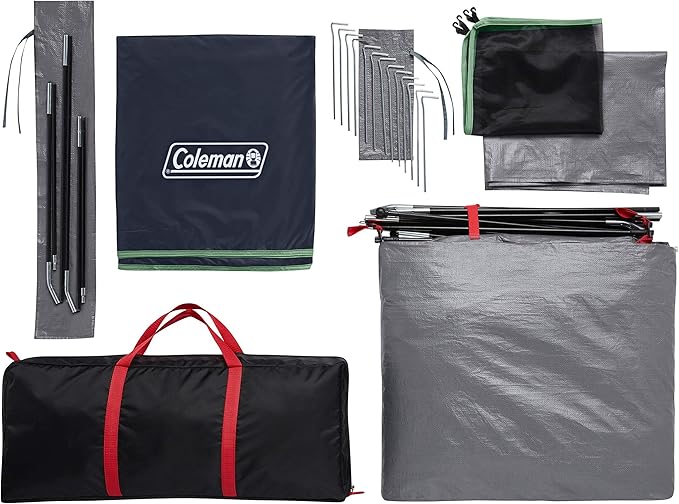 Coleman Skydome Series Camping Tent Weatherproof Tent Includes Pre-Attached Poles Rainfly Carry Bag and Unique Pattern Sets up in 5 Minutes