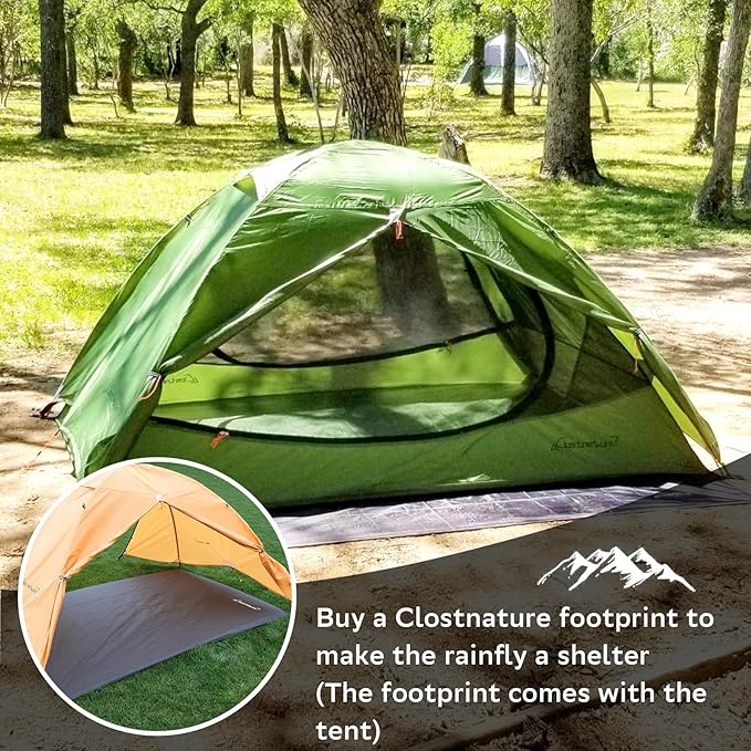Clostnature Crux Lightweight Tent for Backpacking - 1/2/3/4 Person Ultralight Backpacking Tent, Waterproof Easy Setup Camping Tent, Hiking Tent for Outdoor, Hiking and Mountaineering