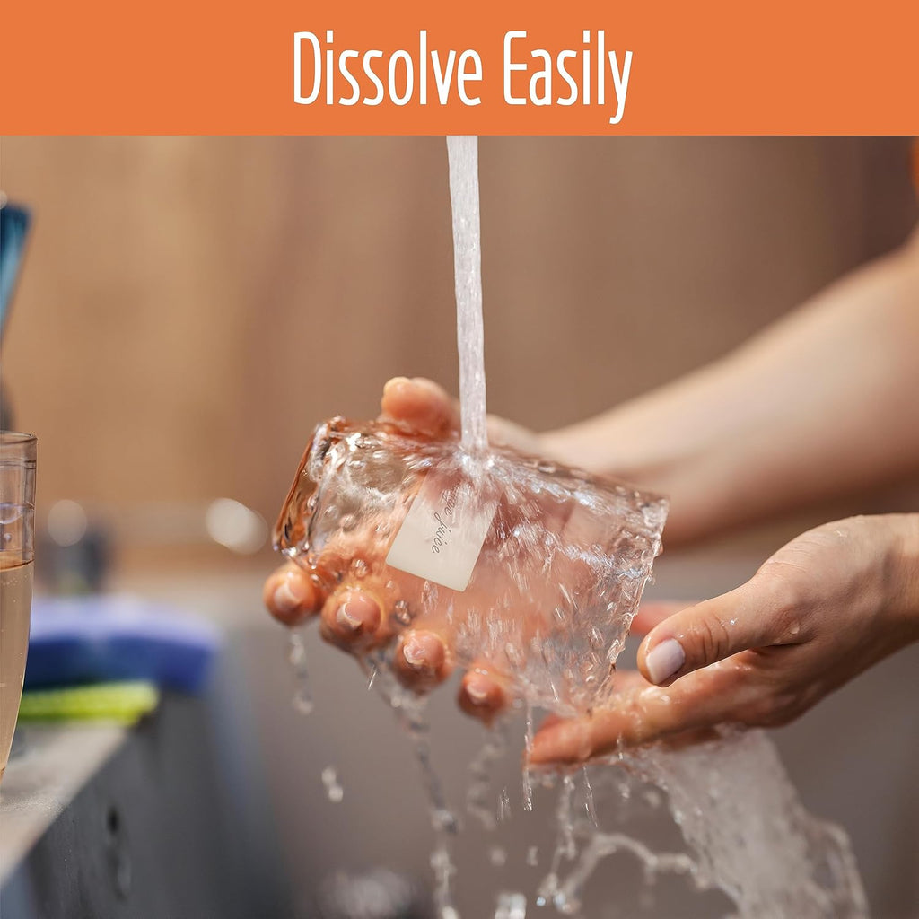 500 Dissolvable Canning Labels, Removable Freezer Pantry Stickers with Perforation Line No Residue Left for Food Containers Jars Kitchen Restaurant Storage Organization (1” x 2”)