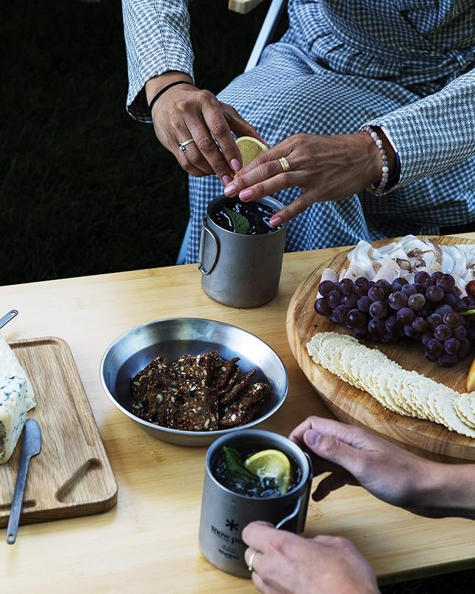 Snow Peak Double Wall Titanimum Insulated Mug, Lightweight, Durable, Camping, 450ml