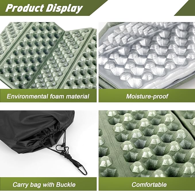 Portable Seat Cushion,Hunting Lightweight Foam Sit Pad,Camping Foam Mat for Hunting,Camping,Hiking, Outdoor Activities