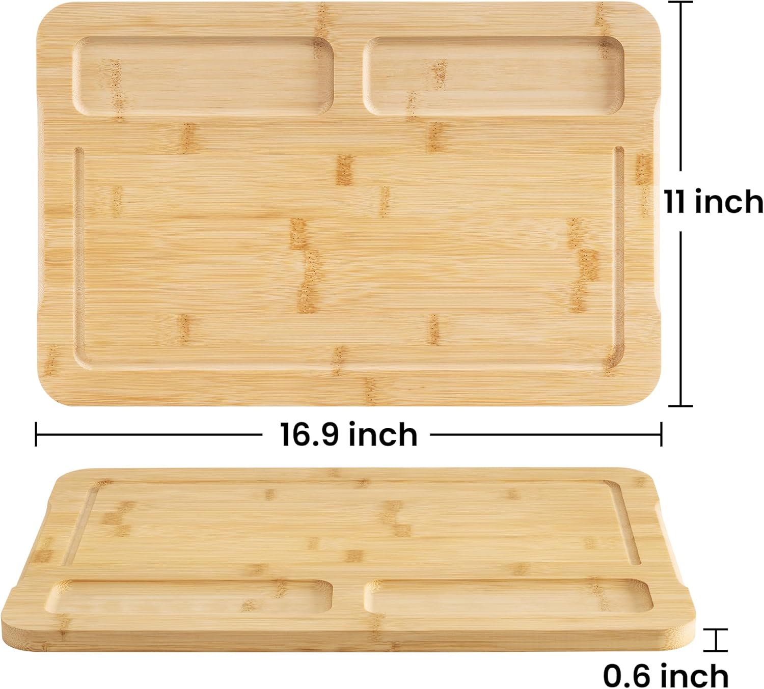Heimlove Extra Large Cutting Board, 17" Wooden Cutting Boards for Kitchen Charcuterie Boards with Juice Groove and Handles, Chopping Board for Meat, Vegetables and Cheese