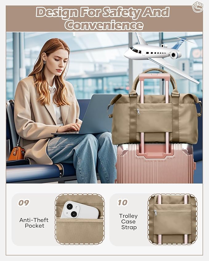 Gym Bag Womens,Travel Duffel Carry on Bag Sport Tote Bag Weekend Overnight Bag