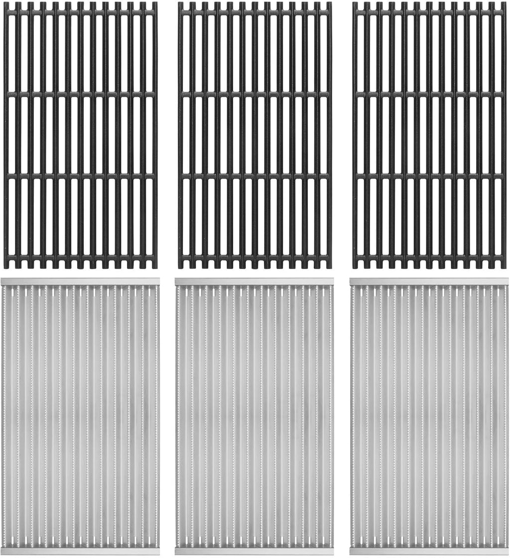 DELSbbq Grill Grates and Emitter Plates for Charbroil Commercial Infrared 4 Burner 463242715 463242716 463276016 466242715 466242716 466242815 466242816 463257520 463255020, G533-0009-W1 G533-2200-W1