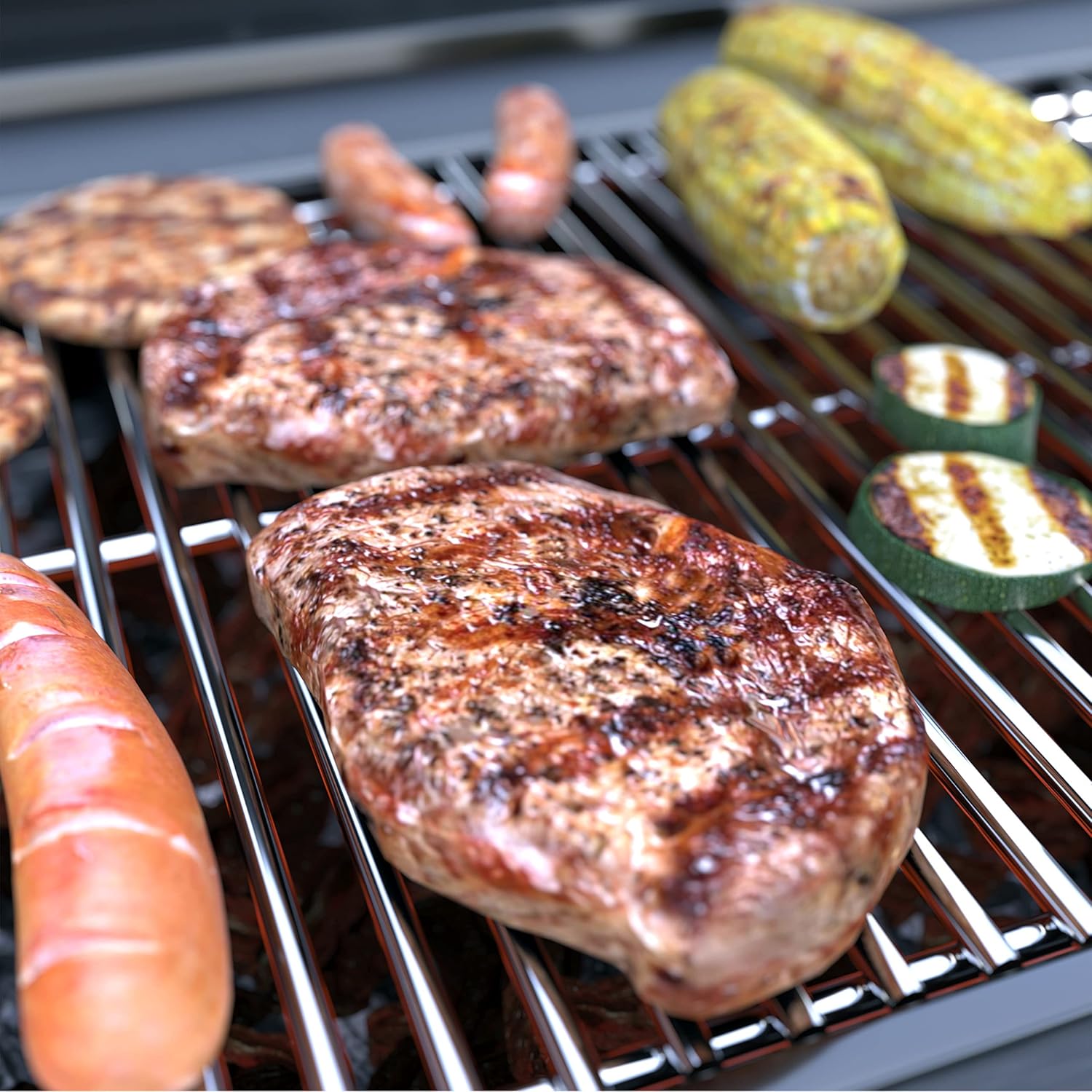 18.7" Cooking Grates for Weber GS4 Genesis II LX 400 SER II E-410 E-435 S-410 GBS S-435 S-440 LX E/S-440 & Genesis 2 400, Kitchen-aid 720-0856V 740-0781, Replacements Grill for Weber 66097 66089