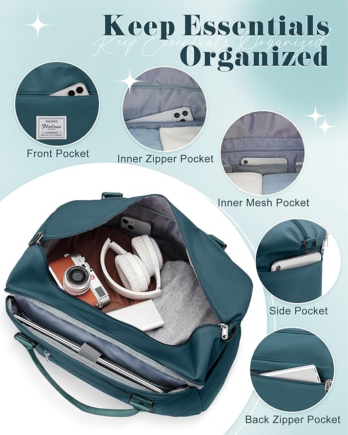 Gym Bag Womens,Travel Duffel Carry on Bag Sport Tote Bag Weekend Overnight Bag