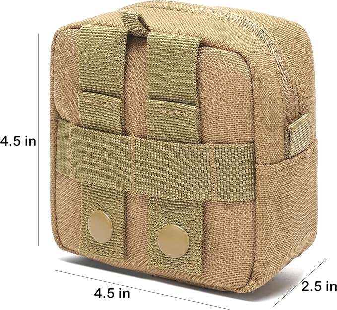 2 Pack Mini Tactical Molle Compact Ammo Pouch - General Purpose Admin Pouches Small Admin Molle Pouches EDC Tool Utility Multi-Purpose Waist Belt Pouch