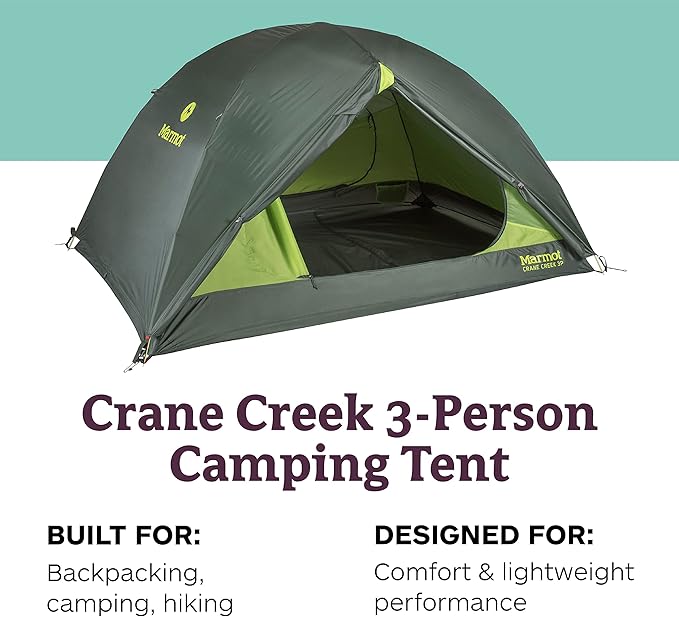 MARMOT Crane Creek 2P/3P Camping and Backpacking Tents & Footprints