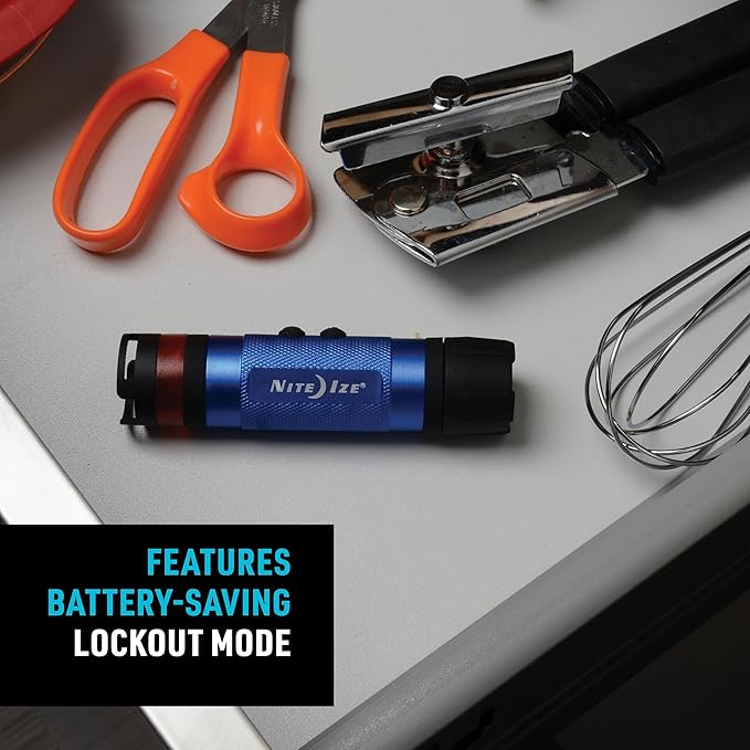 Nite Ize Radiant 3-in-1 LED Mini Flashlight - Versatile Flashlight with 80 Lumen Light - Use as Safety Light, Flashlight, or Mini Lantern - Blue