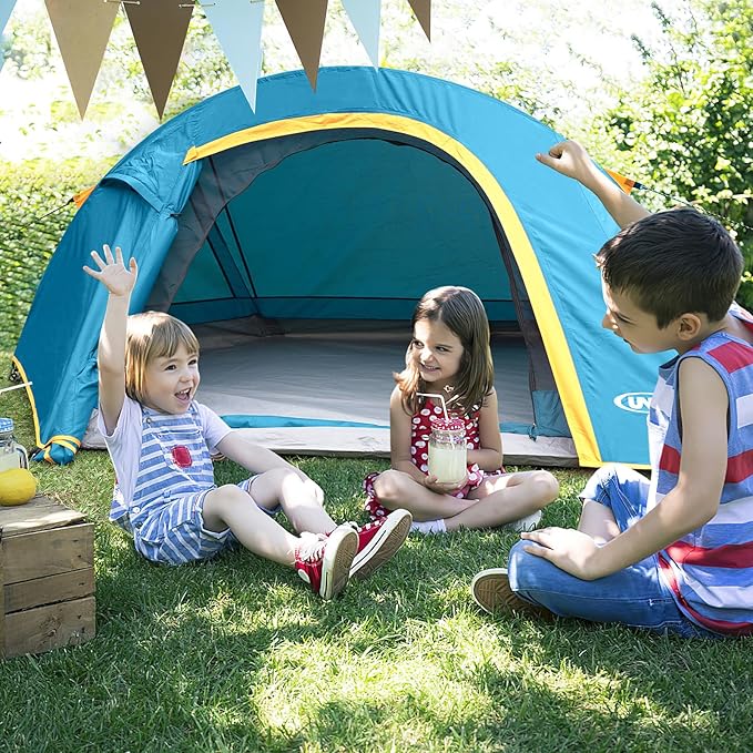 Camping Tent 4 Person, Waterproof Windproof Tent with Rainfly Easy Set up-Portable Dome Tents for Camping