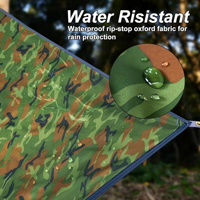 Unigear Hammock Rain Fly Waterproof Tent Tarp, UV Protection and PU 3000mm Waterproof, Lightweight for Camping, Backpacking and Outdoor Adventure