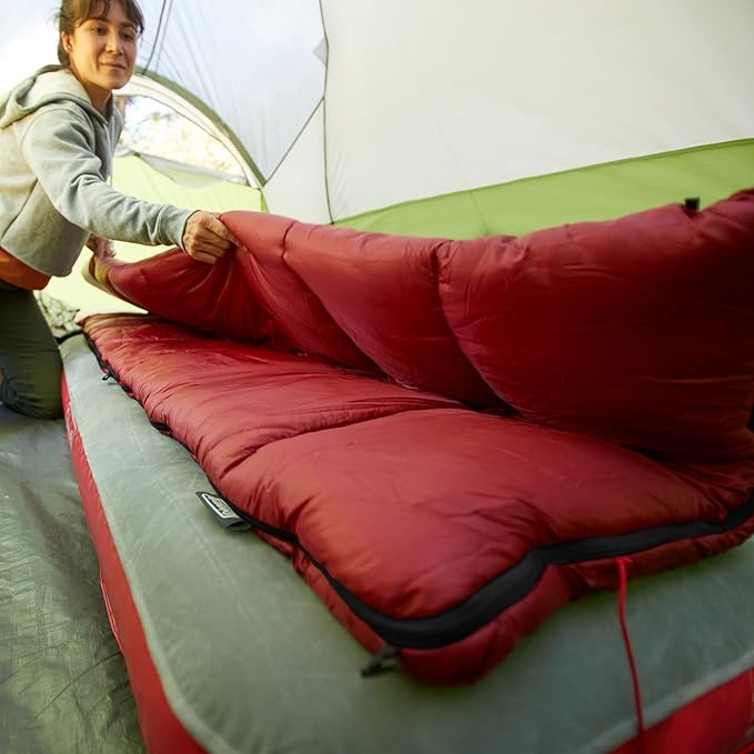 Coleman Flatlands Sleeping Bag, Made from 100% Recycled Material, Cool Weather Adult Sleep Sack