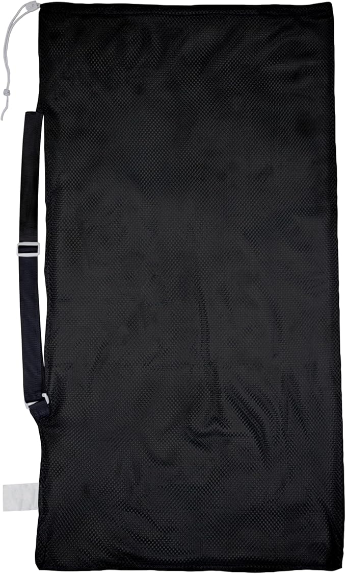 Champion Sports Mesh Equipment Bag – Heavy-Duty Nylon Drawstring Bag with Lock & ID Tag, Breathable Storage Sack for Balls, Swim Gear, Laundry & Toys, Multiple Sizes & Colors