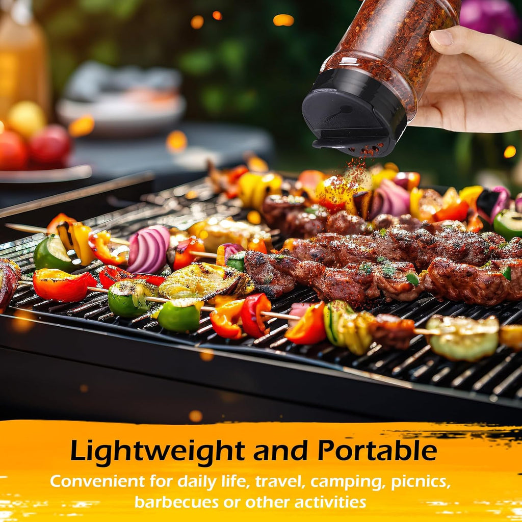 30 Pack Plastic Spice Jars with Shaker Lids Clear Seasoning Containers Spice Bottles for Kitchen Storing Spice Herbs Seasoning Powders (Oval Shape,12.2 oz)