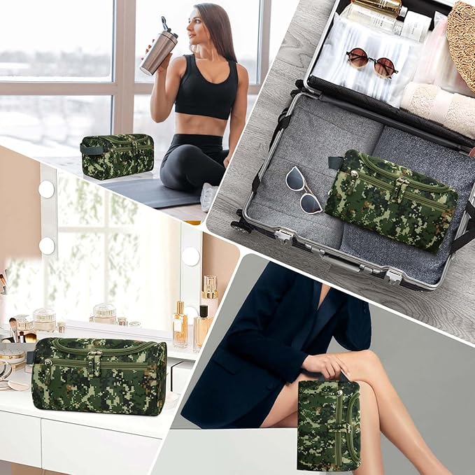 Hanging Toiletry Bag for Women and Men Traveling Makeup Large Capacity Cosmetics Portable Dopp Kit Storage Organizer Bag with Hanging Hook for Toiletries Brushes Shaving Tools