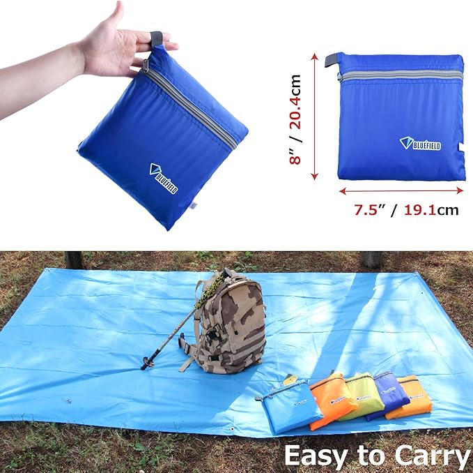 Azarxis Waterproof Camping Tent Tarp Hammock Rain Fly Footprint Ground Cloth Shelter Sunshade Beach Picnic Blanket Mat for Outdoor Camping Park Lawn