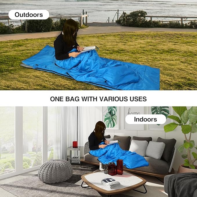 REDCAMP Ultra Lightweight Sleeping Bag for Backpacking, Comfort for Adults Warm Weather, with Compression Sack