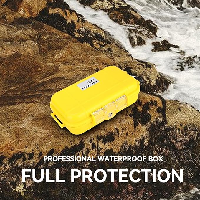 Dry Box Outdoor Waterproof Airtight Storage Case Hard Shell Wet Dry Box Carry Box Tackle Organization for Camping, Fishing