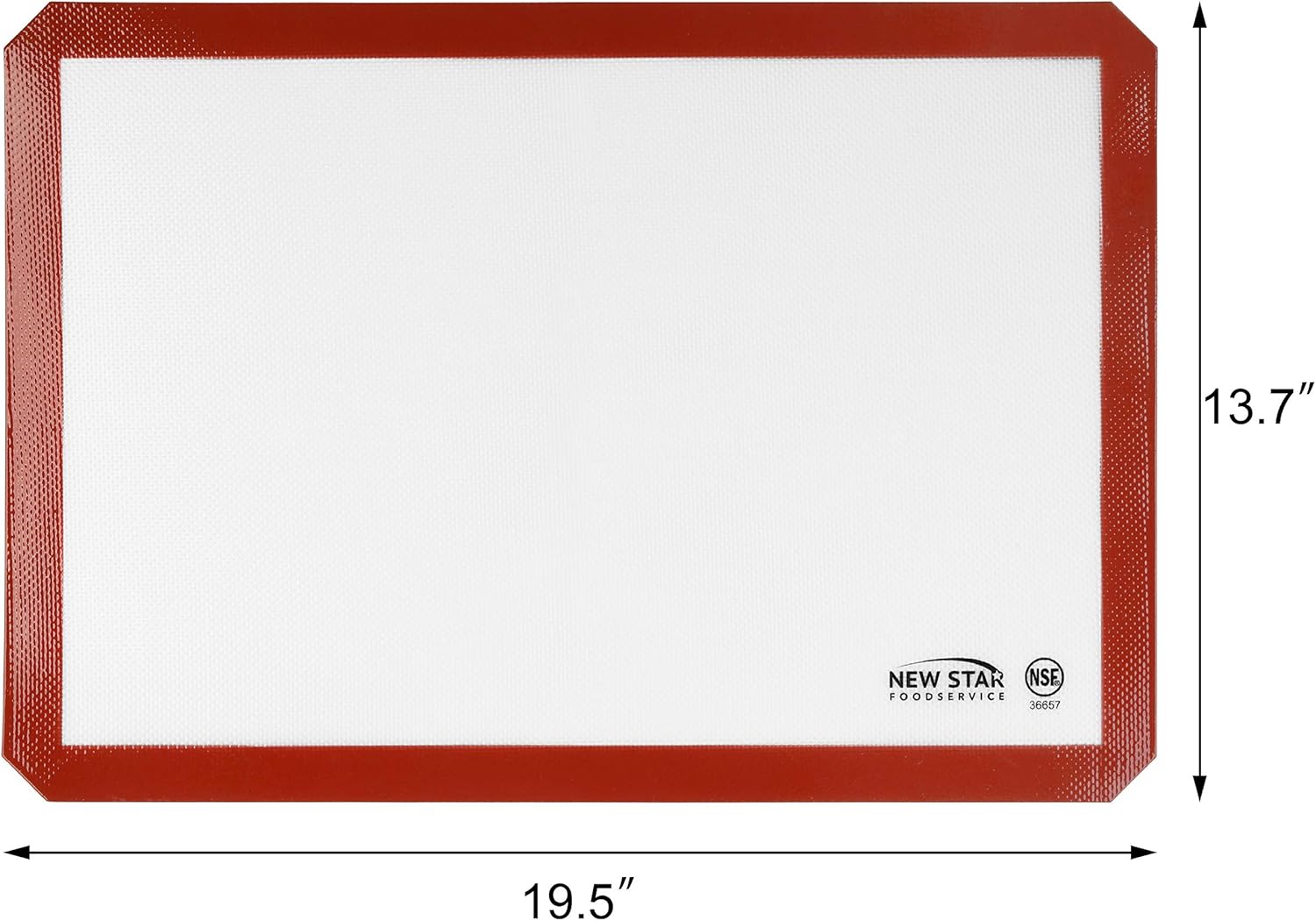 New Star Foodservice 36657 Commercial Grade Silicone Baking Mat Non Stick Pan Liner, 14 x 20 inch (Two-Thirds Size)