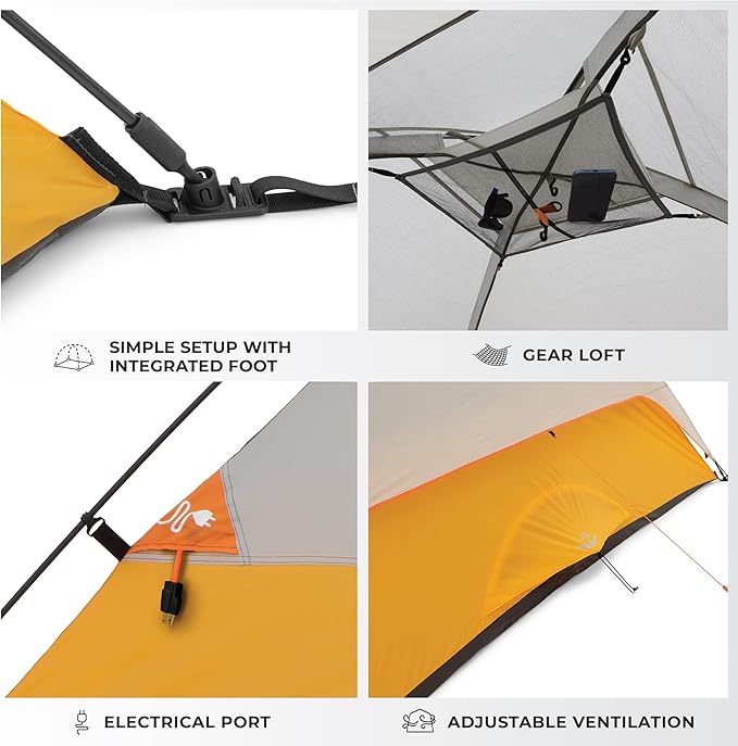 CORE Tent for Family Camping, Hiking and Backpacking | 3 Person / 4 Person / 6 Person / 9 Person Person Dome Camp Tents with Included Tent Gear Loft for Outdoor Accessories