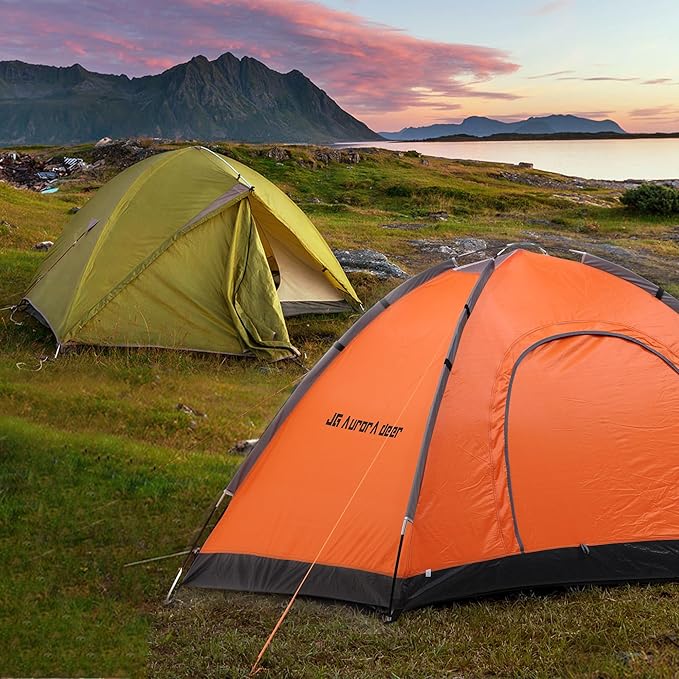 2 Person Camping Tent 4 Person Tents for Camping Windproof Tents for Camping Hiking Backpacking Traveling 2/3/4 Family People Tents for Camping Portable Tent with Carry Bag