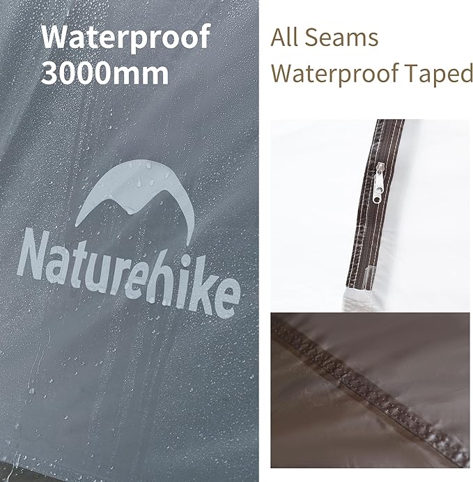 Naturehike Cape 4/6/8 Person Camping Tent, 60S Easy Setup Instant Tent Pop up Tent, Waterproof Large Tall 6/8 Person Tents for Camping, Car Camping