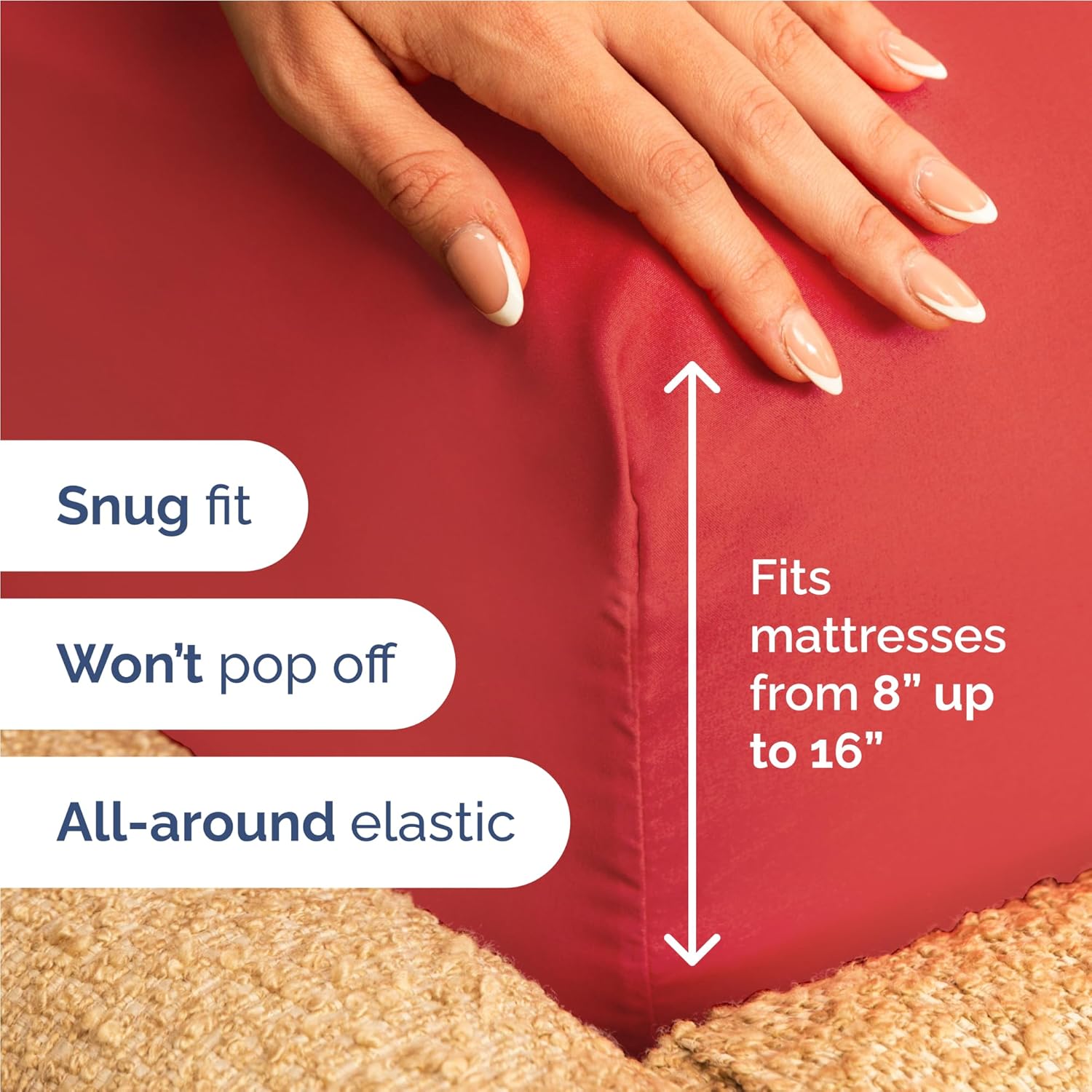 Full Size 4 Piece Sheet Set - Comfy Breathable & Cooling Bed Sheets Set - Hotel Luxury Bedding for Women, Men, Kids, Teens, Boys and Girls - Deep Pockets, Ultra-Soft & Wrinkle Free - Oeko-Tex - Red