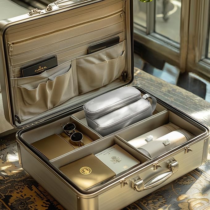 Toiletry Bag for Men, Travel Toiletry Bag Travel Essentials, Dopp Kit Water-resistant Shaving Bag, Bathroom Bag Toiletries Organizer, Gray(Upgraded Polyster)