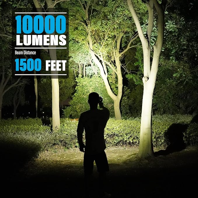 GOODSMANN 10000 Lumen Waterproof Rechargeable Marine LED Spotlight with EVA Carrying Case