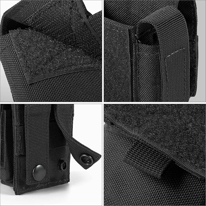 2 Pack Tactical Pouches, Molle EDC Compact Pouch Small Utility Pouch Accessories Battery Cigarette Case Card Holder Lighter Slot Mini Cigar Belt Waist Pack