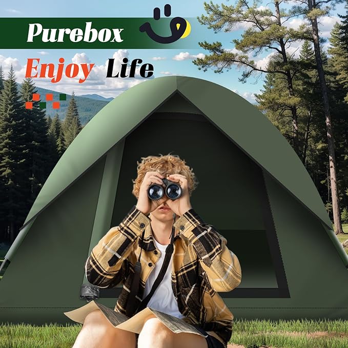 Tents for Camping 3-4 Person with Rainfly, Camping Tents Waterproof Windproof, Not Crowded for 2 Person Camping Tent, Outdoor Dome Tent Easy Setup, Backpacking Tent for Adventure Backyard