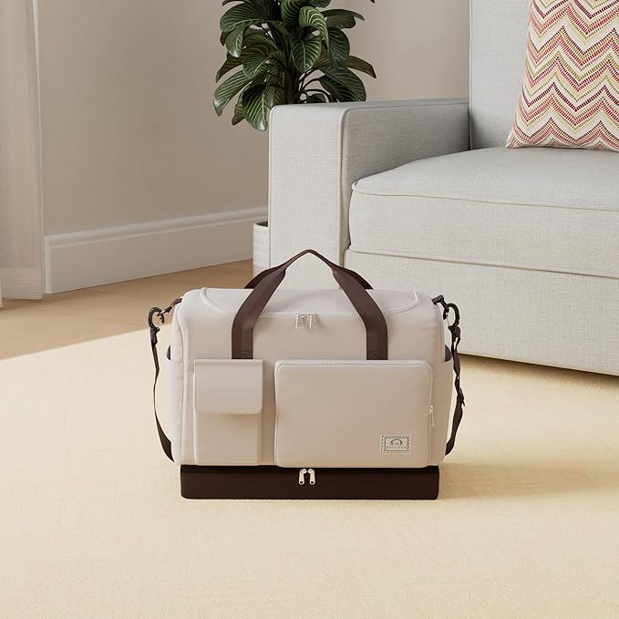 Small Gym Bag for Women, Travel Duffle Bag Carry On Weekender Bag with Shoe Compartment