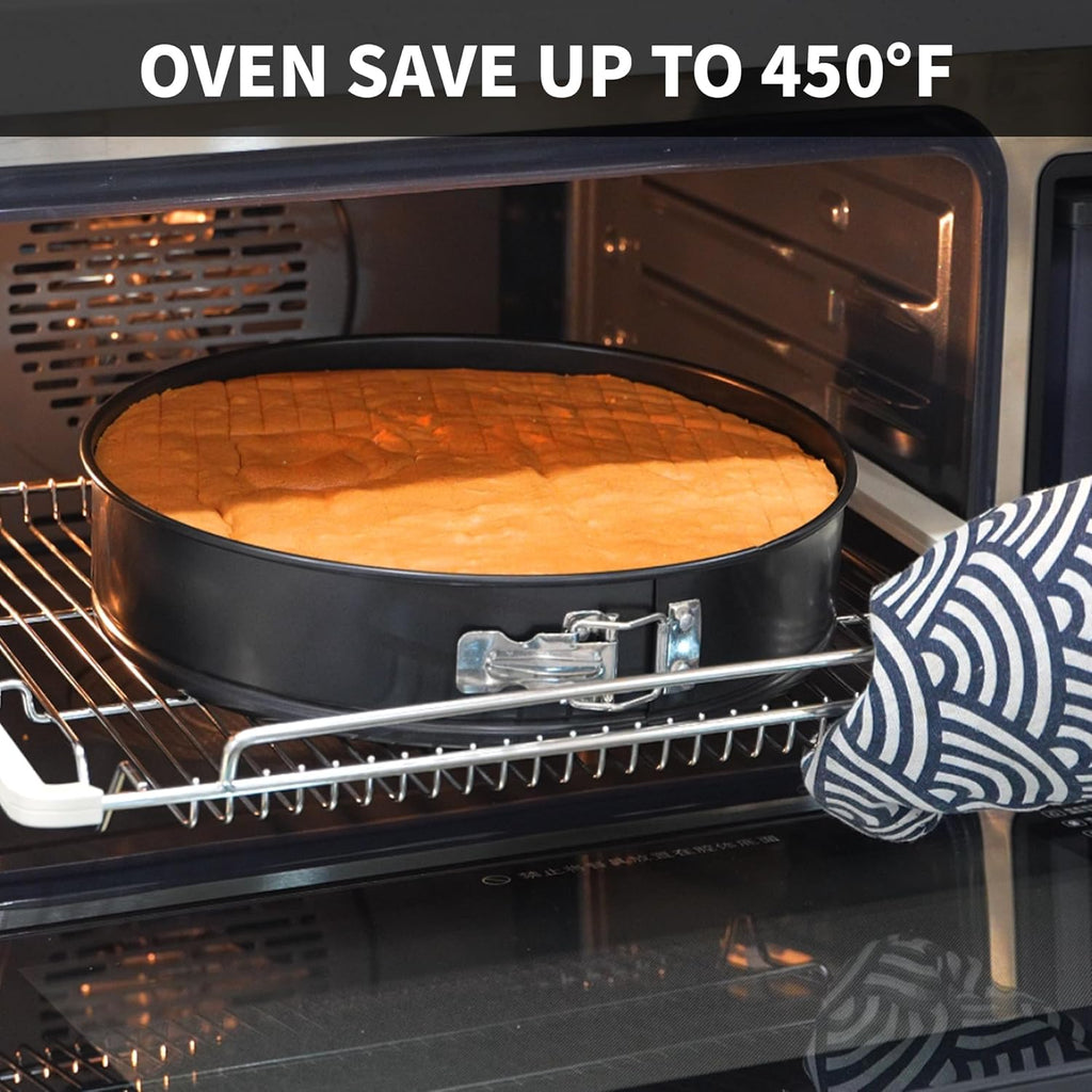 Spring Form Cake Pans 12 Inch Springform Pan Nonstick Round Cheesecake Pan Carbon Steel Large Baking Mold Cake Tin for Christmas Birthday