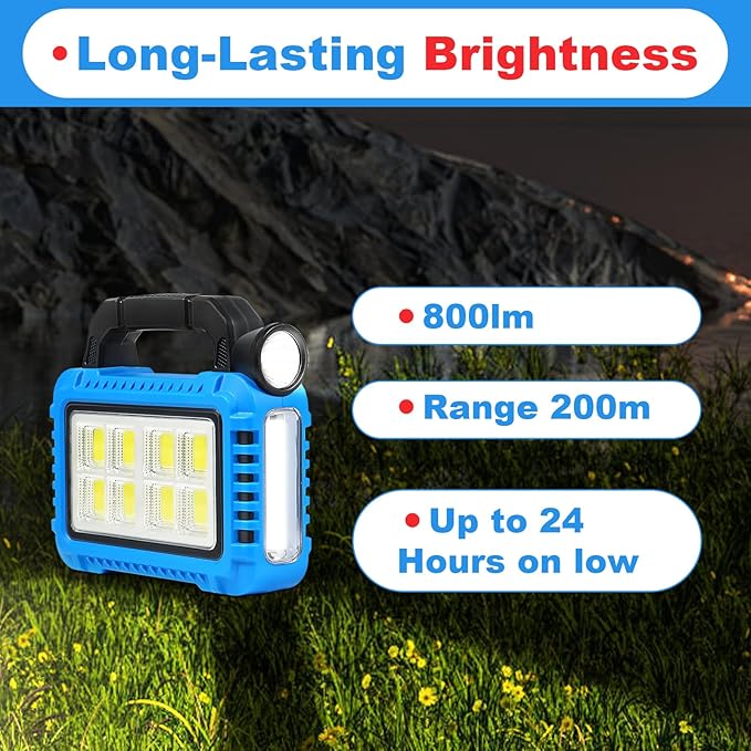 2 Pack Lantern Camping Essentials Accessories Gear Solar Lights, LED Flashlight for Power Outages, Rechargeable Tent Lights for Emergency, Hurricane, Survival Kits, Operated Lamp