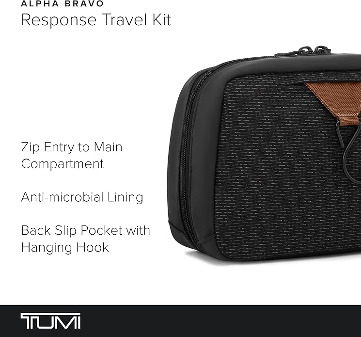TUMI - Alpha Bravo Response Travel Kit - Hanging Toiletry Kit - Travel Bag - TUMI Tracer - 6.3" X 9.5" X 3.5"