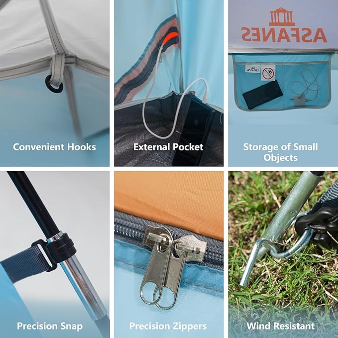 2-12 Person Tents for Camping Waterproof, Backpack Double Layer Tents, Perfect Picnics, Fishing and Backyard Camping