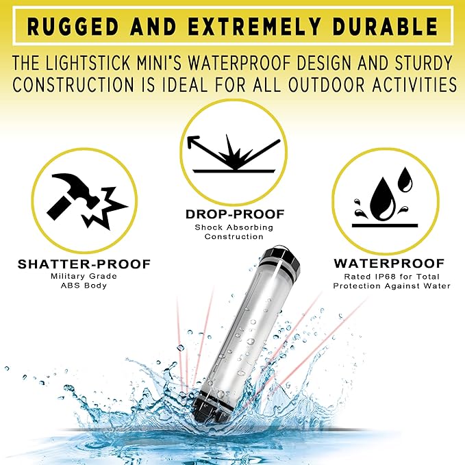 SunJack LightStick – Waterproof Rechargeable Light with Power Bank, Hiking, Backpacking and Camping Essentials Gear Accessories, Emergency Survival and Hurricane Preparedness Items Supplies