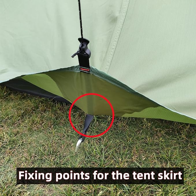 Longeek 2-4 Person Camping Tent 4 Seasons Backpacking Ultralight Easy Up Hot Teepee