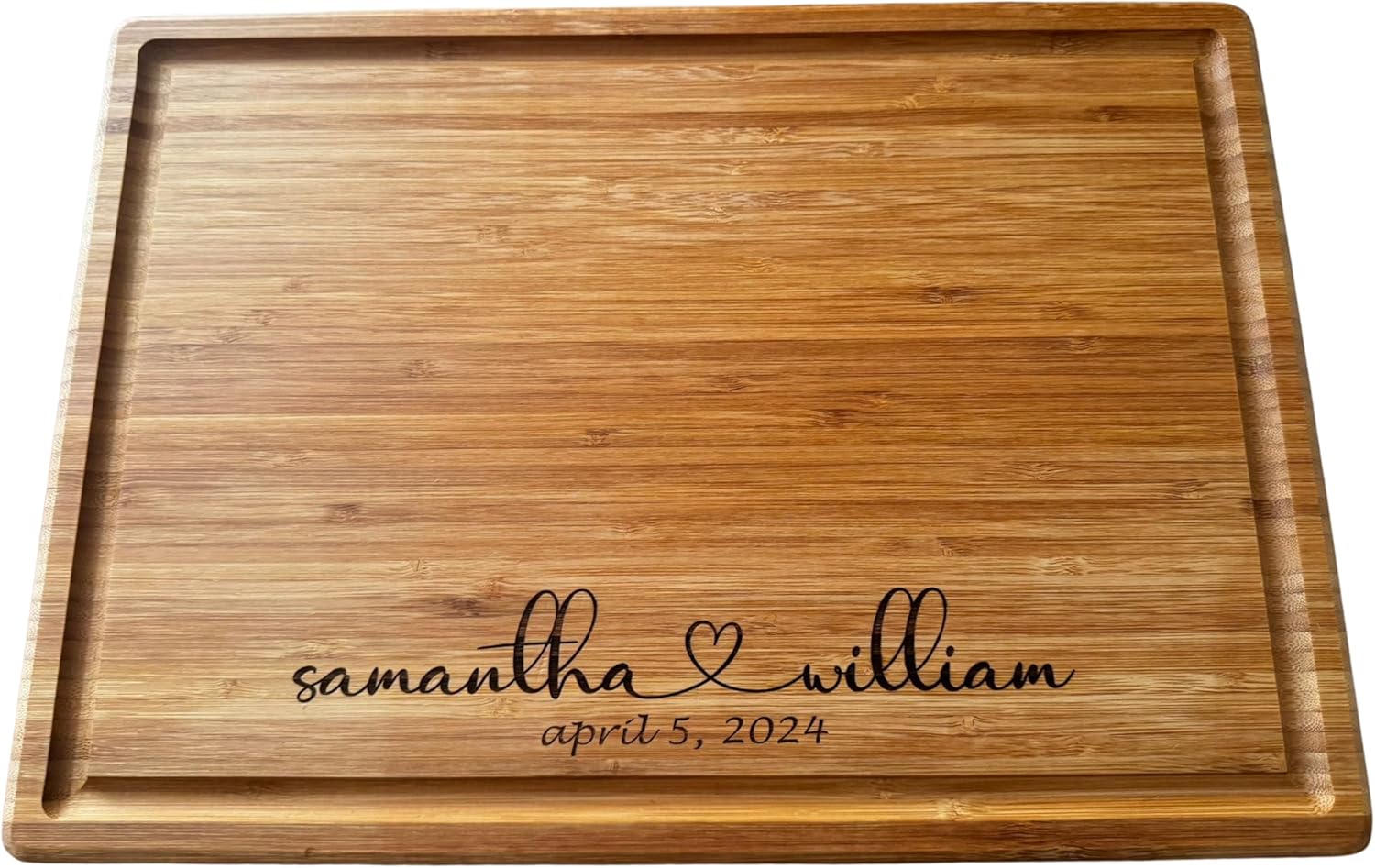 Handmade Personalized Cutting Board - Unique Christmas, Wedding, New Home, and Bridal Shower Gifts - Christmas Gifts - Engraved Charcuterie Boards - Bamboo Cheese Board